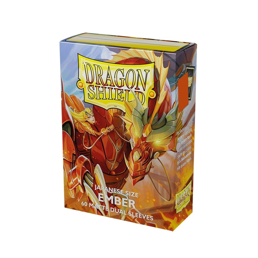 Dragon Shield Dual Matte Japanese Size Ember Sleeves 60ct