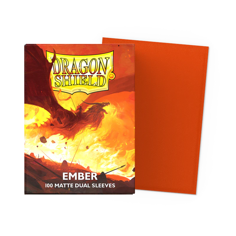 Dragon Shield Matte Dual Sleeves Ember Standard Size 100 Count