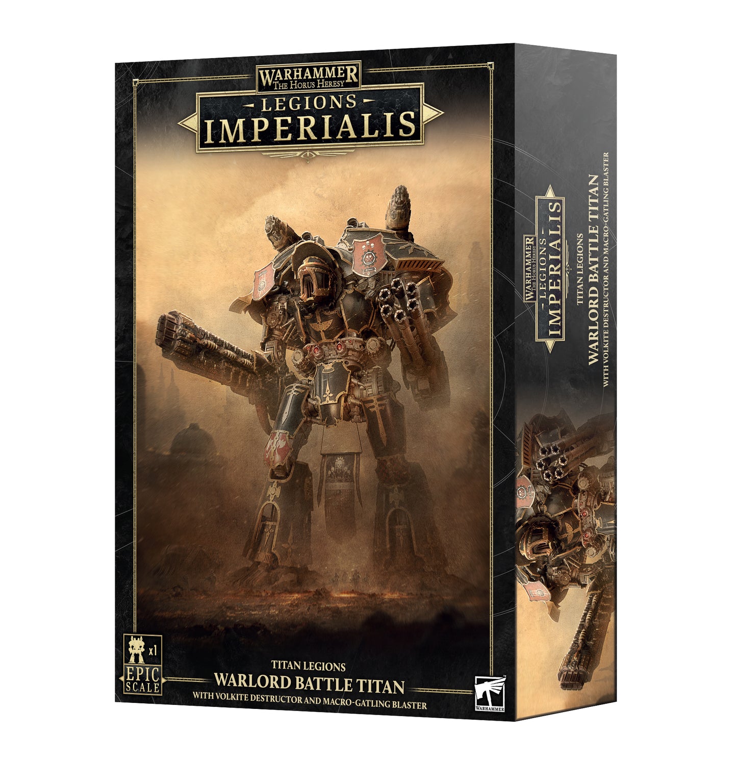 Legions Imperialis Warlord Titan with Volkite Destructor and Macro Gatling Blaster