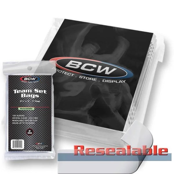 BCW Resealable Team Set Bags 100 Count