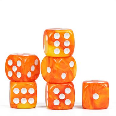 12 Piece Pip D6s Blended Orange