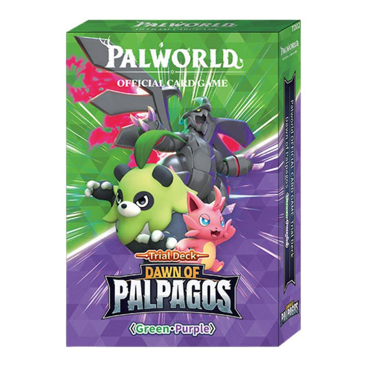 Palworld Official Card Game Dawn of Palpagos Green & Purple Trial Deck TD02